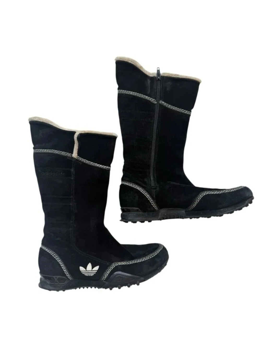 Vintage Y2K Adidas Torsion Boots Women’s Size 7 Black Suede